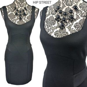 Guess Black Bodycon Scoop Neck Dress